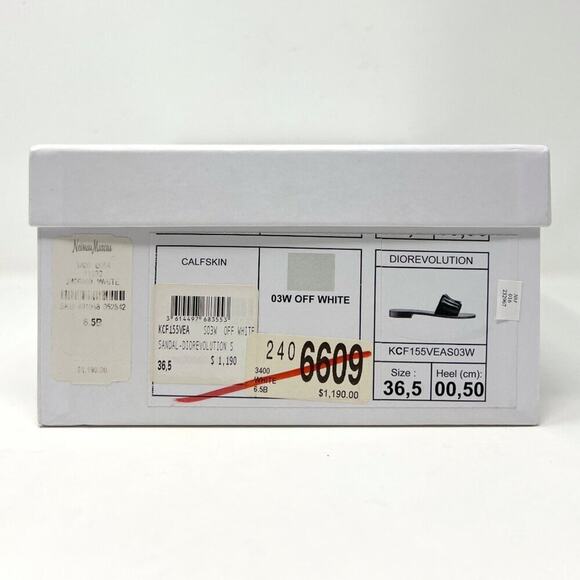 Christian Dior Diorevolution Turquoise Inlay Logo Leather Sandals 36.5 - Picture 10 of 11